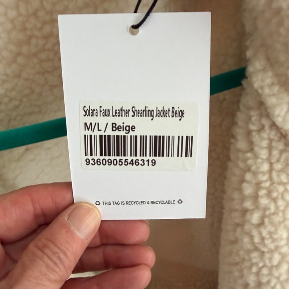 Polly Solara Faux Leather Shearling Jacket Tags On - Picture 3 of 5